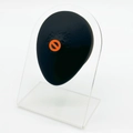 Black pebble silicone piercing model on acrylic stand for professional practice - Black (Nipple) With Stand