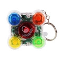 Mini transparent memory game keychain with five colorful buttons for brain training - Square Memory Style / White (Transparent)
