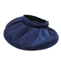 Navy blue open top sun hat with wide pleated brim for stylish UV protection - Adjustable / Navy Blue