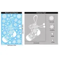 White Christmas window sticker set with snowflakes and stocking icons measuring 20x30cm - BQ475 Christmas Stocking