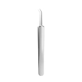 Precision curved silver stainless steel tweezers for skincare and eyelash application - Unmarked Slanted Tweezer (Bulk)