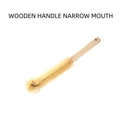 Long-handled wooden bottle brush with narrow cylinder bristles for slim neck containers - Narrow Neck Style