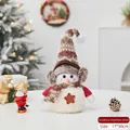 Christmas plush snowman decoration with ear muffs and welcome star tag, 17x30cm size - 17*30CM / Brown Earmuff Small Snowman