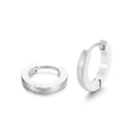 Boucles d'oreilles créoles classiques en acier inoxydable argenté pour femmes et hommes - Couleur Acier (KE109708-kfc)