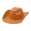 Classic khaki felt western cowboy hat with a pinched crown and wide upturned brim - One Size / Camel