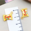 Golden candy-shaped charm with Sweet lettering for DIY bracelets and necklaces - SWEET Candy Pendant