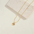 14K gold plated tree of life necklace featuring multi-color cubic zirconia stones pendant - XL2992-6 Wishing Tree