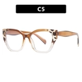 Montatura per occhiali cat-eye in tartaruga e giuntura trasparente, variante C5 - Tè Scuro Leopardo Tè