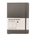 Cuaderno A5 gris de puntos con papel de 100 g/m² y banda elástica de cierre minimalista - Gris nube (Puntos)