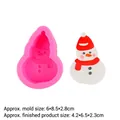 Pink snowman silicone mold for Christmas baking and DIY aromatherapy candles - Snowman (17-892) / Pink