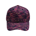 Detailed close-up showing the colorful space-dye fabric texture of this camo baseball cap - Space-dye Dark Red