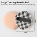 Großer Make-up-Schwamm mit Hahnentrittmuster, Wassertropfenform und weichem Band - Houndstooth Großer Wassertropfen (OPP-Beutel)