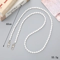 Handmade ABS pearl crossbody phone strap with metal clasps, 60cm length and 55.5g weight - K1706 Twisted Pearl Crossbody