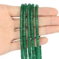 Filo di perline distanziatrici verdi 4x2mm per la creazione di gioielli fai da te - 150 Pezzi / Avventurina Verde