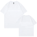 T-shirt blanc en coton à col rond avec impression 'You are enough' sur le devant et le dos - S / Hauts / Blanc