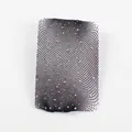 Elastic black fishnet headpiece with sparkling silver rhinestones for party wear - Closed Crotch / Black
