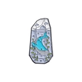 Enamel pin featuring a blue whale inside a crystal prism with green vines - Blue Whale Style (QHXZ897)