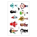 Cartoon Halloween temporary tattoo stickers with zombies and vampires for kids party EC-812 - Cartoon Monster Characters Collection (EC-812)