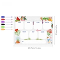 Weekly planner acrylic board with 6 magnetic markers for fridge and holiday organization - TYU359 Small Christmas Planner (With 6 Pens)