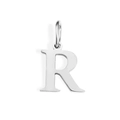 High polished stainless steel letter R pendant charm for DIY jewelry making projects - Letter R / Steel
