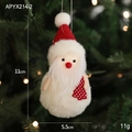Plush Santa ornament with red hat and small Christmas tree variant, height 11cm - Plush Santa B