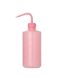 Flacon de rinçage rose semi-transparent de 500ml avec buse courbée pour les cils - 500ml / Rose