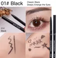 Lápiz de ojos en gel resistente al agua en tono 01 Negro con punta fina y muestras - 01# Negro