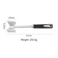 Batticarne a doppia faccia da 27cm con manico ergonomico e testa in argento - Manico in PP Spazzolato - Confezione in Busta