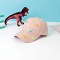 Pink cartoon dinosaur embroidered children's baseball cap with adjustable strap - 48-52cm (1-6 Years) / Dinosaur Style - Pink