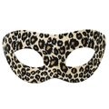 Brown and black leopard print animal mask for Halloween parties and festive dress-up - Classic Brown Leopard Print