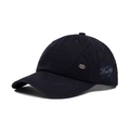Dark blue washed cotton baseball cap with Freestyle embroidery and side metal plaque - Navy Blue