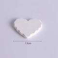 Minimalist white geometric heart-shaped jewelry display stand, 7.5cm width model - Small Heart