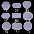 9Pcs geometric resin silicone molds set with diamond texture for DIY jewelry making - 9-Piece Set