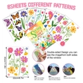 8 sheets of double-sided spring flower and butterfly window stickers for home glass decor - Type 05 Spring Window Stickers