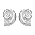 Orecchini a conchiglia nautilus in argento e acciaio inossidabile stile INS - Orecchini a conchiglia color acciaio