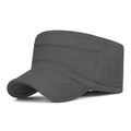 Casquette militaire gris foncé à séchage rapide avec coutures renforcées sur la visière - Réglable / gris foncé