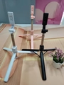Selfie stick tripod with bluetooth remote available in white pink and black colors - White Extended 1.68m Upgrade (F610)