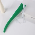 Detailed view of green plush costume tail with elastic loop for animal cosplay - Green Tail