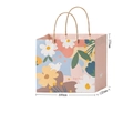 Pink floral paper gift bag with 'For You' text and white bird pattern, Large 300x120x270mm - L Pink Floral Collection / L Size (30x27x12cm)