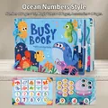 Marine theme busy book for toddler math learning and number recognition puzzles - Small Busy Book (Ocean Theme)