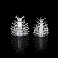 Accesorio de pino LED para árbol de Navidad transparente con elegante reflejo espejo - Piña de Pino Floreciente Pequeña 4.2*4.8CM