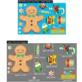 Christmas window stickers set with gingerbread man and candy cane designs 20x30cm - BQ158