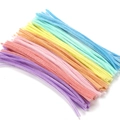 Colorful macaron chenille stems set for DIY crafts with high-density plush velvet wire - Approx 50Pcs (Standard) / Macaron Mixed Colors