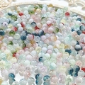 Colorful 10mm glass beads with crackle effect for DIY jewelry and bracelet making - 8mm / Semi-White Random Mixed Color