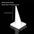 Espositore conico per gioielli in acrilico bianco con dimensioni per anelli e collane - Stile a Base Singola / Bianco