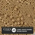 Size 4 cream beige solid lacquer glass seed beads for DIY jewelry making color code 43 - EU 43