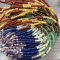 Assorted natural 5x8mm abacus gemstone beads for DIY bracelet jewelry making - 5*8mm (Per Strand) / Colorful Natural Stone
