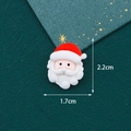 Handmade DIY resin Santa Claus charm for crafts, measuring 2.2cm in height and 1.7cm in width - Santa Claus