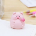 Cute pink pig figurine holding a ball, resin desktop ornament for car dashboard or office - Style C Taotao Pig Mini Ornament