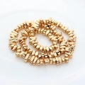 Macro view of golden irregular electroplated hematite spacer beads for jewelry DIY - 5mm-10mm/Strand / KC Gold